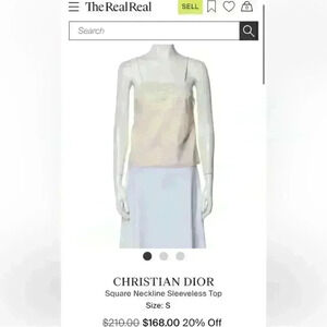 Christian Dior Square Neckline Lace Blush Pink Satin Top in EUC!
